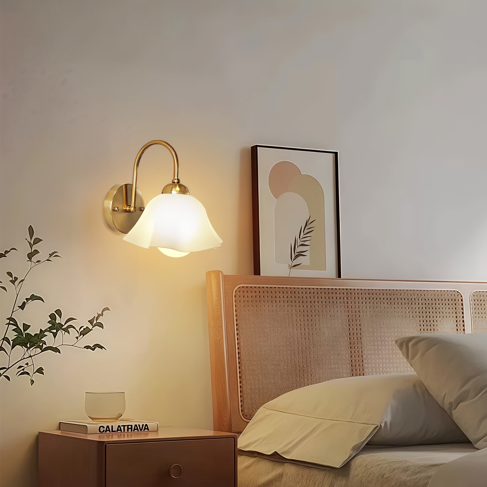 Headlight Bedroom Wall Light, Modern Minimalist Hallway Internet Celebrity Wabi-Sabi Style Cream Corridor Staircase Wall Sconce