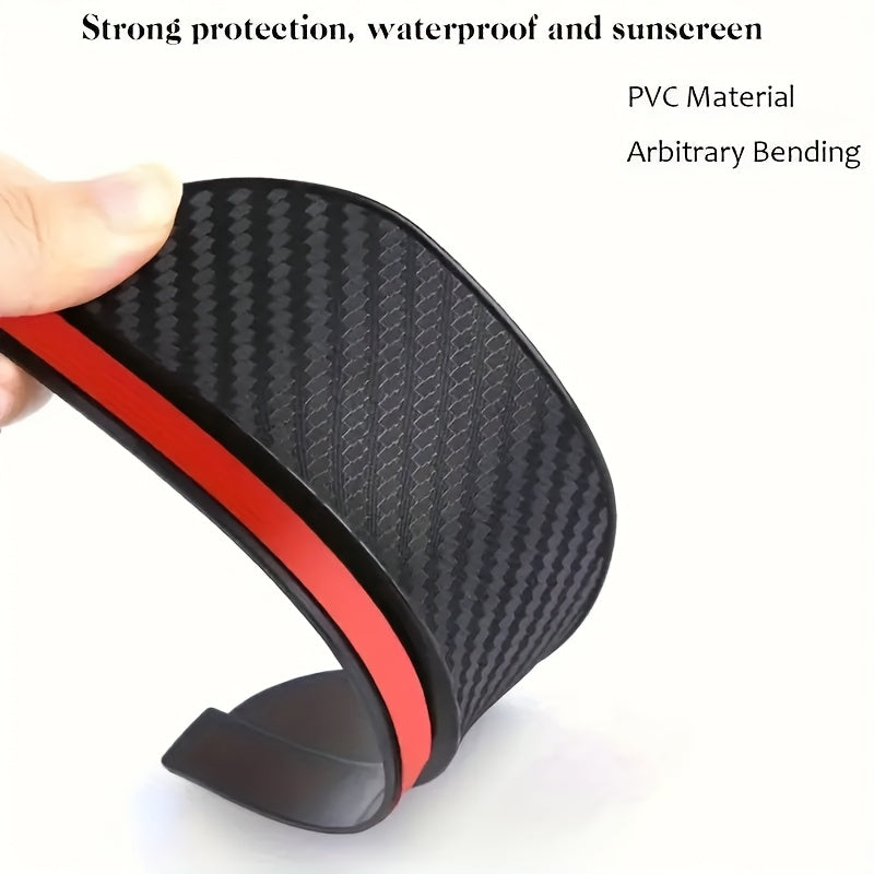 2pcs Car Side Mirror Rain Visor – Thickened Carbon Fiber Texture Rain Cover, Waterproof & Anti-Fog for Enhanced Clear Vision, Reinforced Edges for Durable Mirror Protection. Ideal for Rainy & Night Driving. Universal Fit Auto Modification Accessory