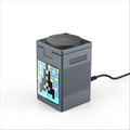 3-in-1 Quick Wireless Charging Station with BT Speaker and Alarm Stand, Battery Charger and Adapter