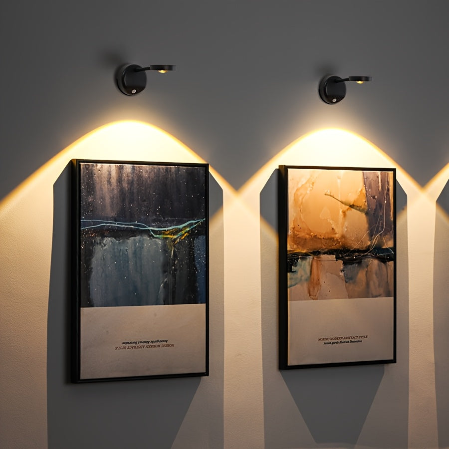 Motion Sensor Wall Mount Spotlight, Home Photo Wall Spotlight Lighting, Rechargeable Wall Light, Motion Sensor Light, Suitable for Living Room Ambient Lighting, Photo Wall Spotlight Lighting, etc.