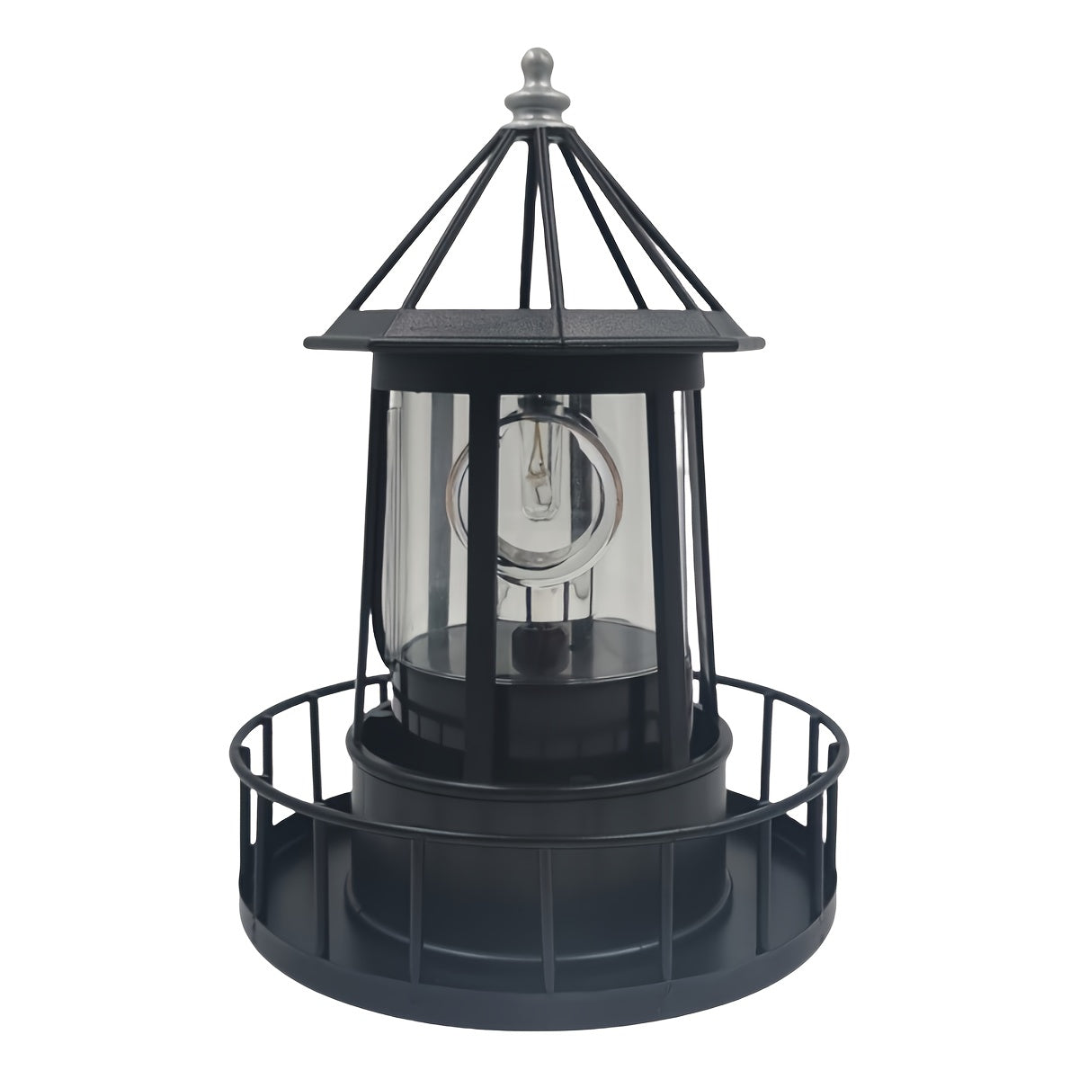 Solar Lighthouse, Solar Beacon Tower with Rotating Light Source, Outdoor Garden Landscape, Courtyard Light, Solar Lighthouse Statue Light Perfect for Outdoor Garden Paths and Patios