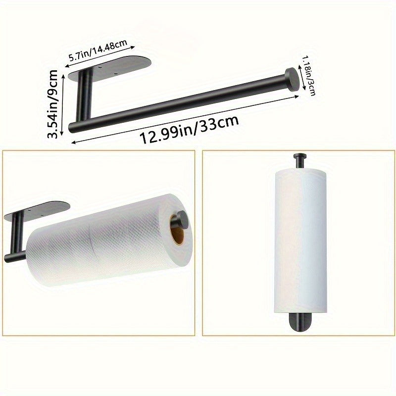 Self-Adhesive No-Drill Paper Towel Holder – Multifunctional for RV & Bathroom! Doubles as a Towel Rack, Holds Rolls & Wrapping Paper. Perfect for Home Kitchen & Bathroom – No Damage, Easy Organizing!