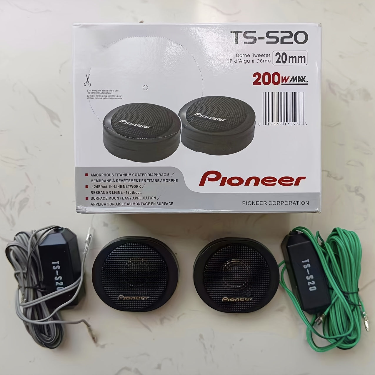 TS-S20 High Power Component Dome Tweeter Upgrade Horn Car Accessories 1 Pair Max 200W