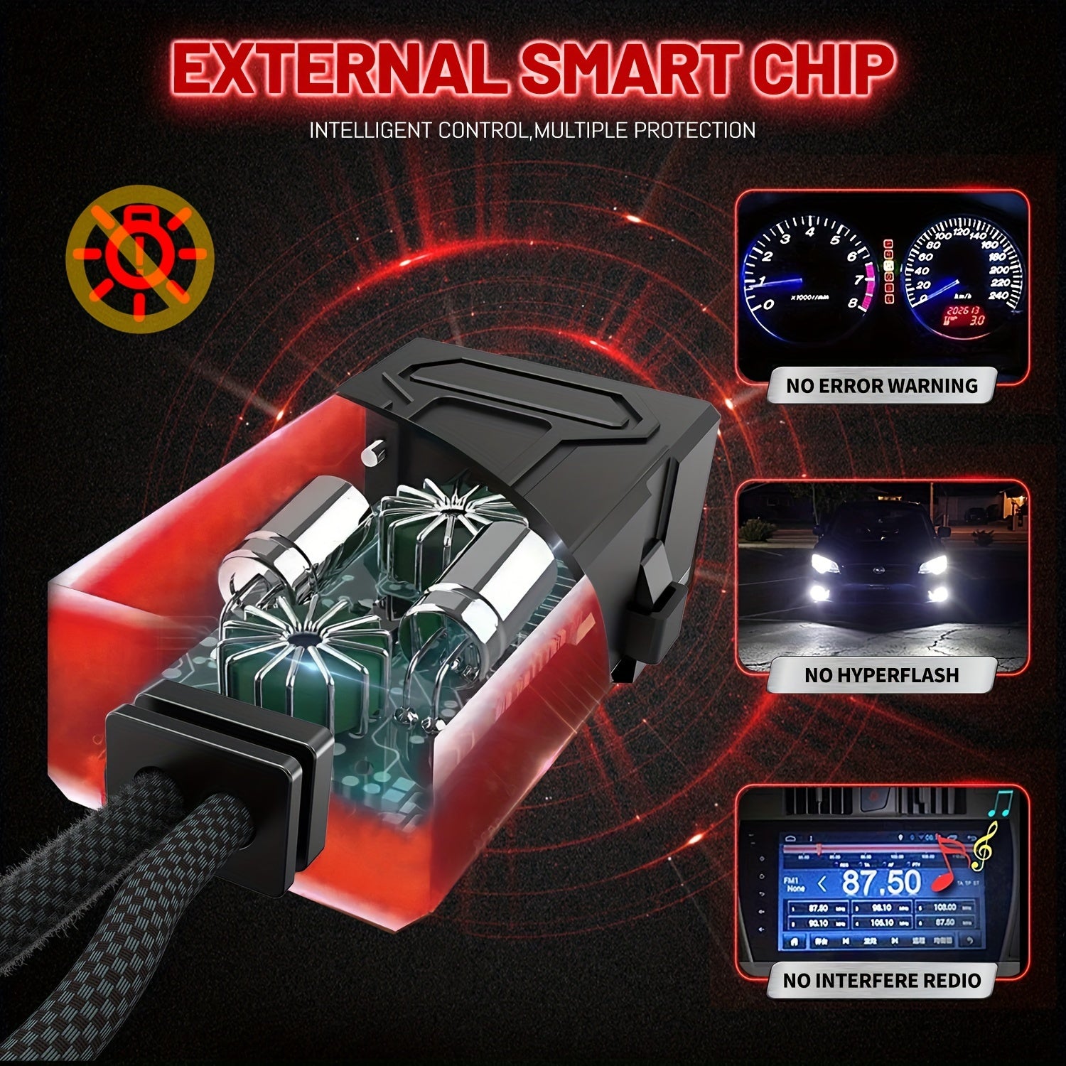 2個H11 H4 H7 LED CANBUS H1 H8 H9 HB3 HB4 9005 9006 9012 HIR2 9007 HB5 9008 H13 LED大燈 280W高功率 6000K汽車前燈燈泡 12V 24V