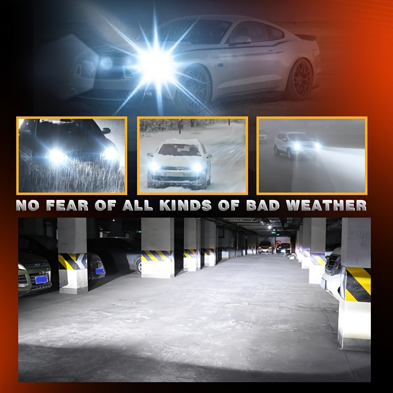 2Pcs H11 LED Bulbs Car Headlight Conversion Kit 6000K Cool Light High Power High Brightness High Beam Low Beam 1:1 Beam Design Copper Tube Heat Dissipation with Cooling Fan LED Car Light Car Programming Upgrade