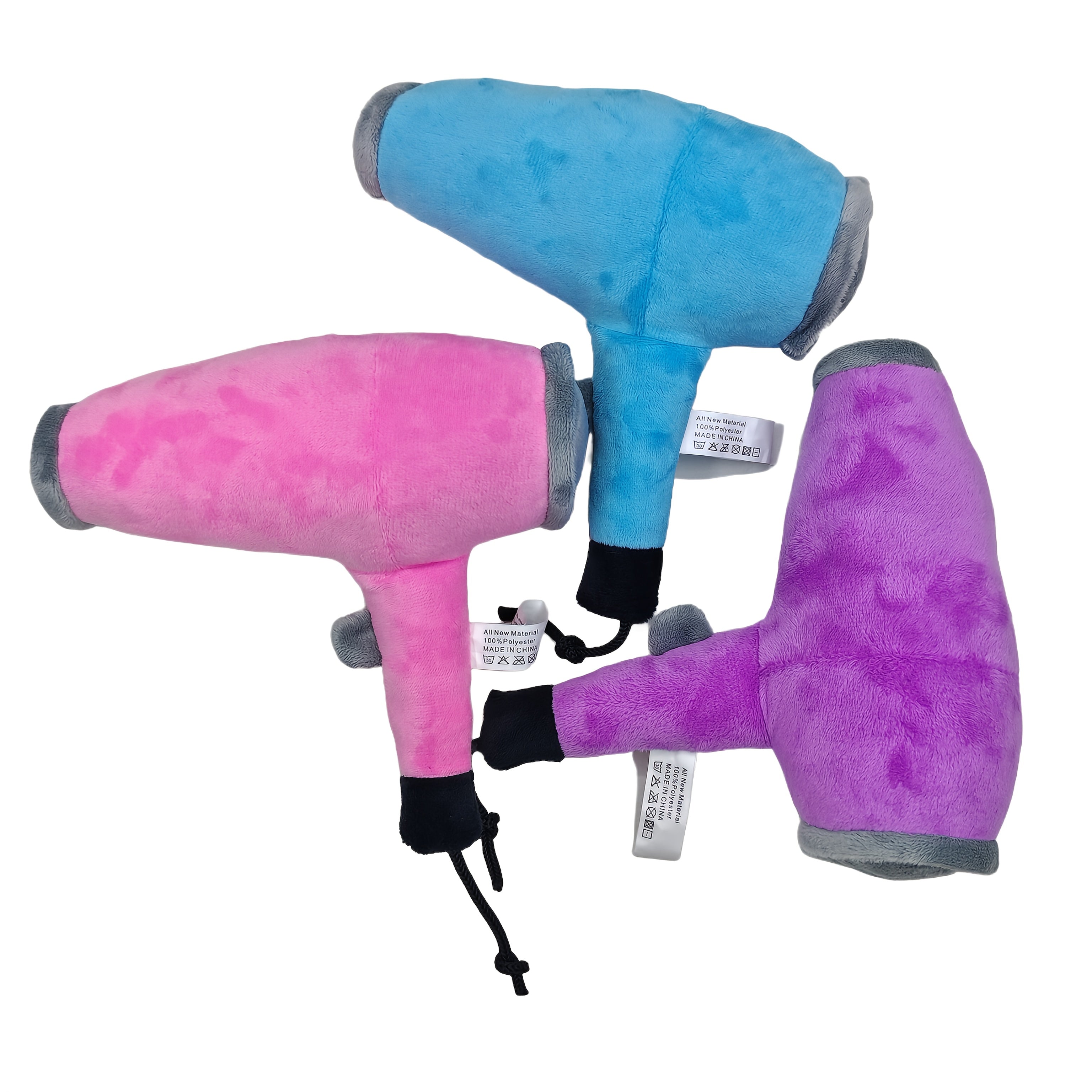 沙龙造型吹风机造型宠物发声玩具 三色可选