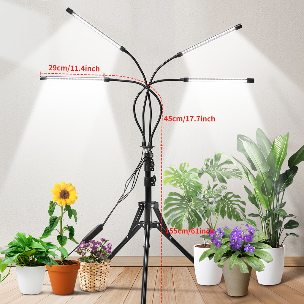 Multifunctional Indoor Grow Light, Sunlight Simulation with Timing and Dimming Functions, Height and Brightness Adjustable, Perfect for Indoor Succulents and Flowers, Boosting Plant Growth