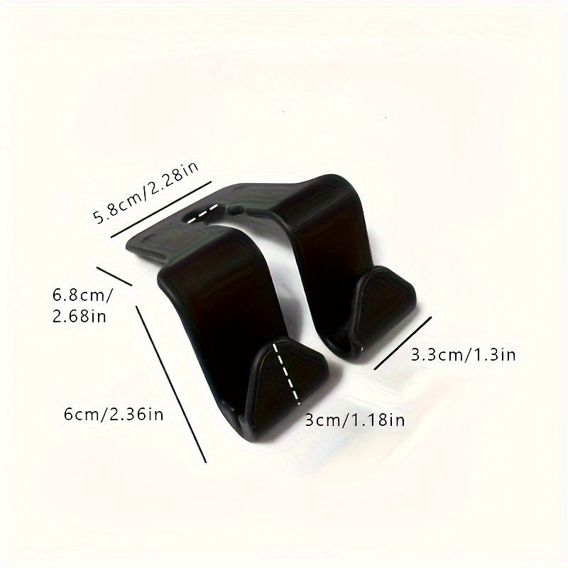 2pcs Multifunctional Storage Clip, Space-Saving, PVC Material, Universal Fit for All Vehicle Models - Perfect for Hanging Bags & Accessories, Interior Car Hook System | Sturdy Construction | Secure Clip Design