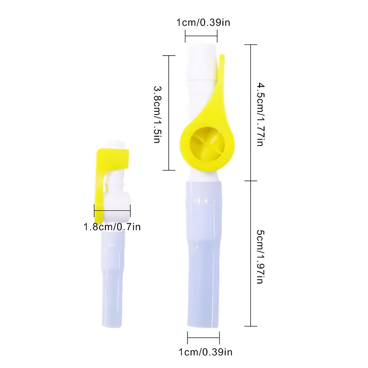 实验室及科研用品2Pcs/5Pcs防漏排尿阀，便于控制流量——配备硅胶延长管，适用于导尿管、腿部/床边尿袋及排尿系统——可在医院、家庭及护理环境中使用