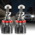 2-Pack H4 H7 Cool 6000K White Light LED Headlights, Compatible with 9005 HB3 9006 HB4 H11 Models, Equipped with Lens for Perfect Beam, 300W High Power, Easy Installation