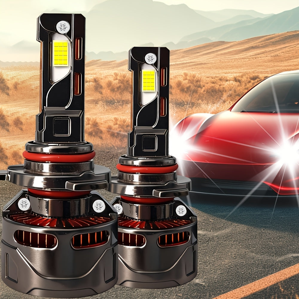B05 Vehicle LED Light Kit (2-Pack), 54000 Lumens, Super Bright, Long-Lasting Durability, 7500K White Light, Compatible with 99% of Vehicles, H4/9003/HB2 Socket, 850% Brightness Increase, Ensures Consistent Illumination, No Battery Needed