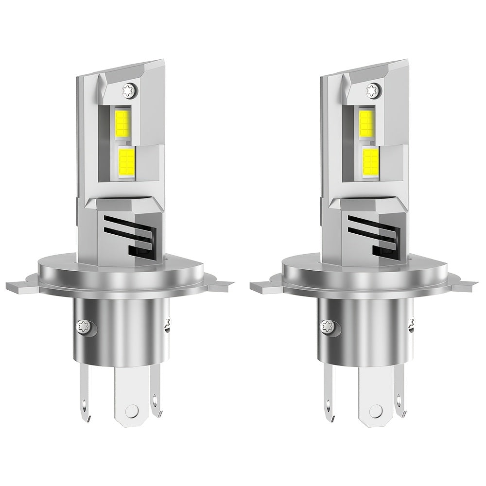 Carlitek 2个H7 H4 H3 H11 9006 LED车头灯泡 6500K,7035芯片,12V,即插即用,散热风扇,汽车照明升级,汽车爱好者