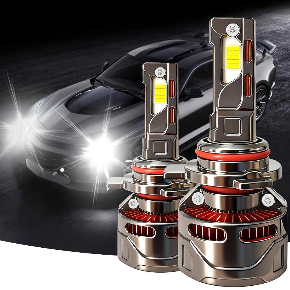 2 Pcs LED Car Headlight Bulbs, 4/9003/HB2 H7 H11/H9/H8 9005/HB3 9006/HB4 9012/HIR2 H1, LED Light 12V Universal, 58000 Lumens, 9570 CSP Chip, for Motor Vehicles, No Battery Needed - B28
