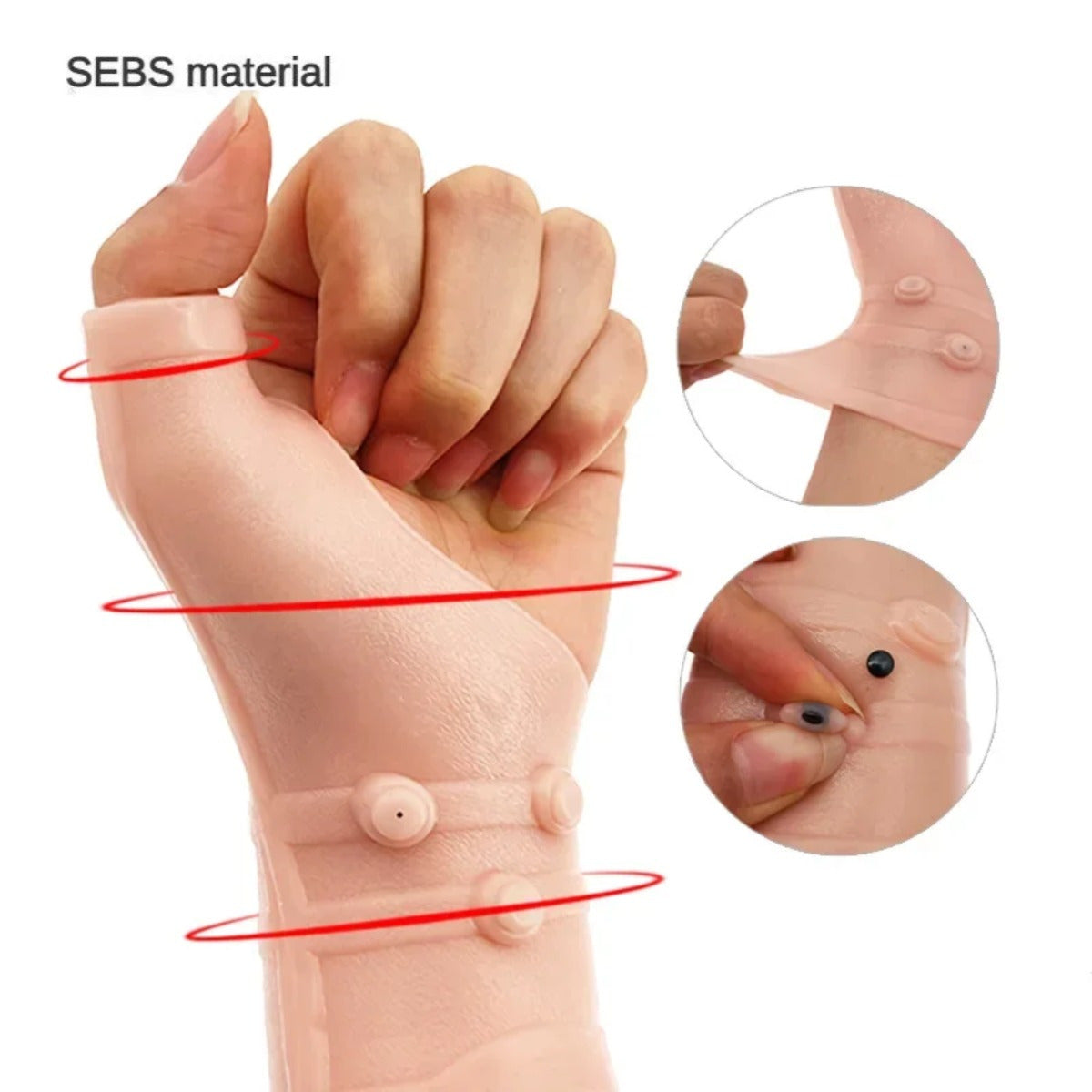 磁性放松手腕拇指支撑手套硅胶凝胶关节炎压力矫正按摩疼痛缓解手套