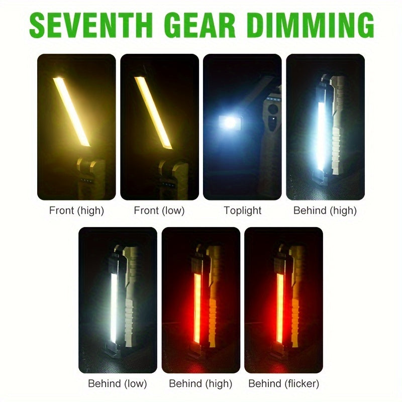 Foldable LED Emergency Floodlight, Portable Strong Magnetic COB Work Light, C-Type Rechargeable Flashlight, Ultra-Bright Light