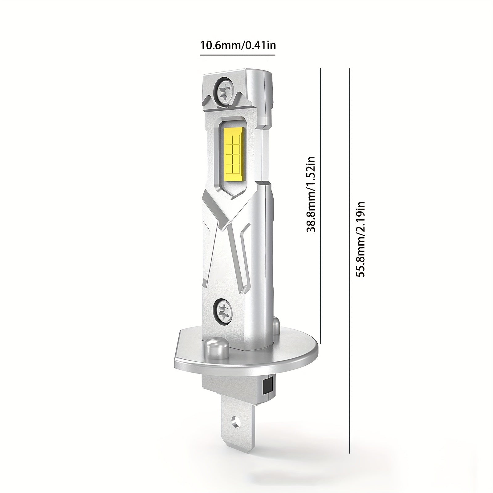 AILEO 2-Pack H1 LED Headlight & Fog Light Bulbs - Super Bright 16000LM, 6000K White Light, No Glare, Aluminum Housing, 12V