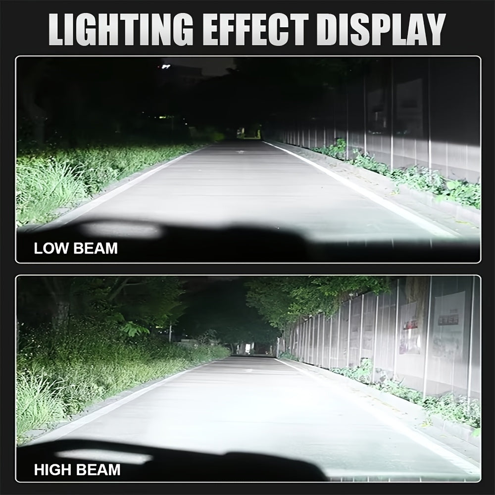 2-Pack LED Car Headlight Bulbs, Compatible with 9005/HB3, 9006/HB4, H1, H7 and H11 Models, 55,000 Lumens No CANBUS Error, 950% Brightness Increase, 6500K Cool White Light, Plug-and-Play, 60,000 Hours Ultra-Long Life