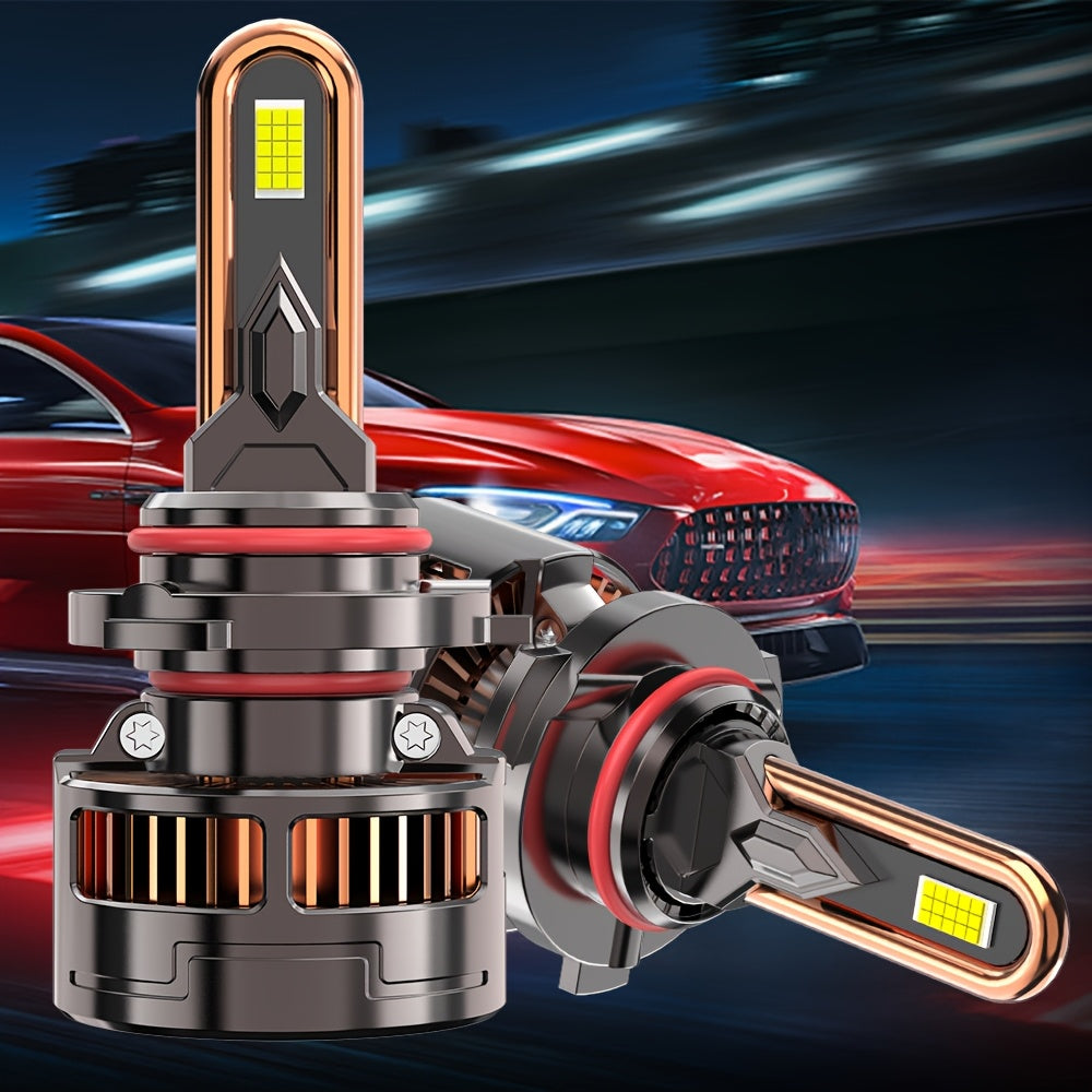 2-Pack H11 LED Headlights for Vehicles, Providing 60000 Lumens Brightness, Compatible with H1, H4, H7 and H11. Features Dual Copper Tube Heat Dissipation, 380W High Power, High/Low Beam Options, 1000% Brighter than Standard Lights