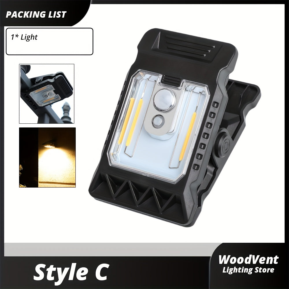 1 Outdoor Solar Light with Motion Sensor, These Portable Clip-On LED Garden Lights are Suitable for Various Purposes such as Maintenance, Camping, Fishing and Street Lighting, Available in Three Different Styles