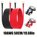 Battery Terminal Connector, 10AWG Wire, Car Battery Tool, Compatible with Cars, Motorcycles and Boats, No Battery Required
