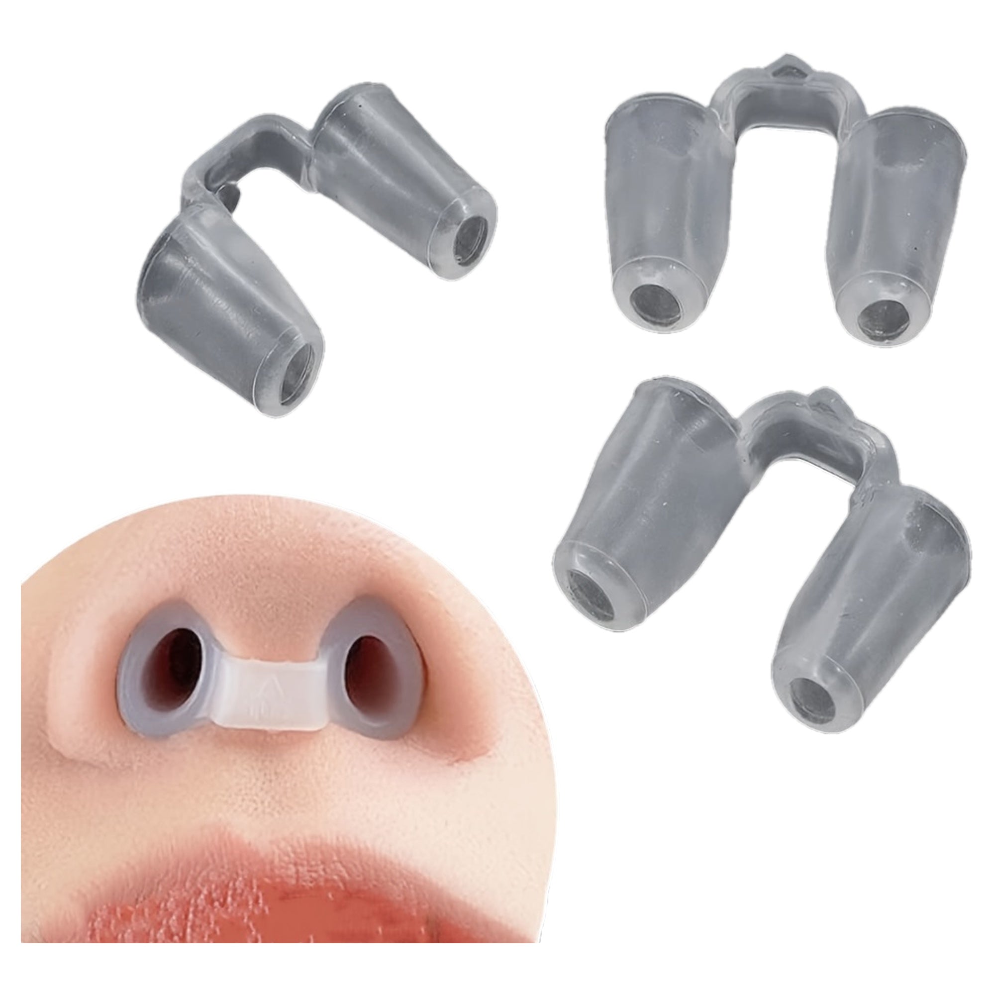 1pc/2pcs/5pcs/10pcs鼻综合隆鼻术后鼻孔支撑器硅胶塑形鼻夹睡眠和打鼾辅助 止鼾