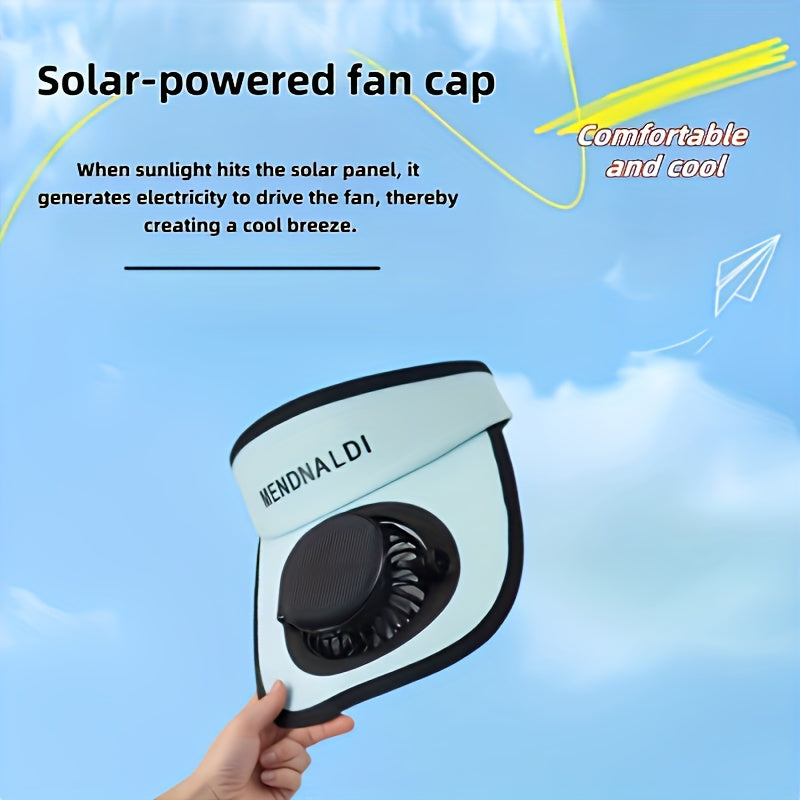 Women's Exclusive Solar + USB Dual Charging Empty Top Fan Hat | Built-in 650mAh Battery, 8-10 Hours Long Battery Life, Stylish UV Protection Sun Hat, Must-Have for Outdoor Travel, Tennis and Hiking