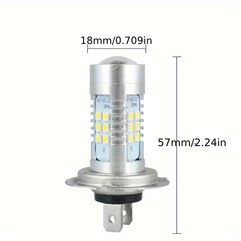 4-Pack H7 LED Headlight Combo Set High/Low Beam Integrated 6500K White Light High Brightness Car Headlight Replacement Bulbs Front Headlight Bulb Installation Car Front Light Bulbs High