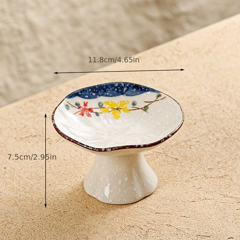 1pc Pedestal Bowl, Tall Fruit Bowl Multi-Purpose, Snack Dish, Appetizer Plate/ Fr: 1pc Bol sur pied, Coupe à fruits sur pied polyvalente, Plat à apéritif, Plat à snacks
