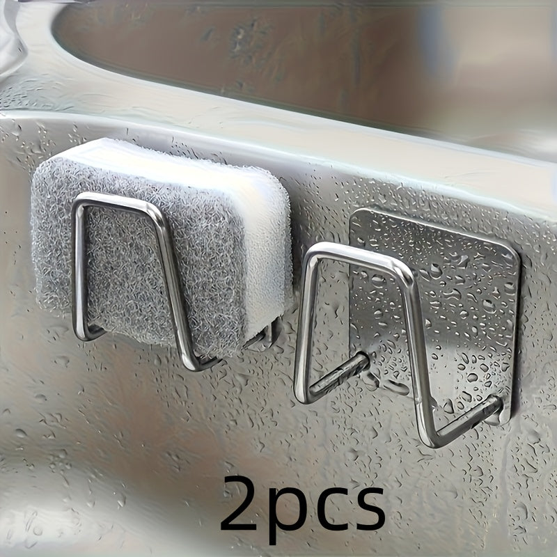 1 or 2 Pieces Heavy-Duty Sink Caddy - With Self-Adhesive Stickers, Sink Organizer Drainer Rack for Home Kitchen & Bathroom, Countertop Space-Saving Storage Rack, Compatible with Integrated Sinks, Essential Home Tool