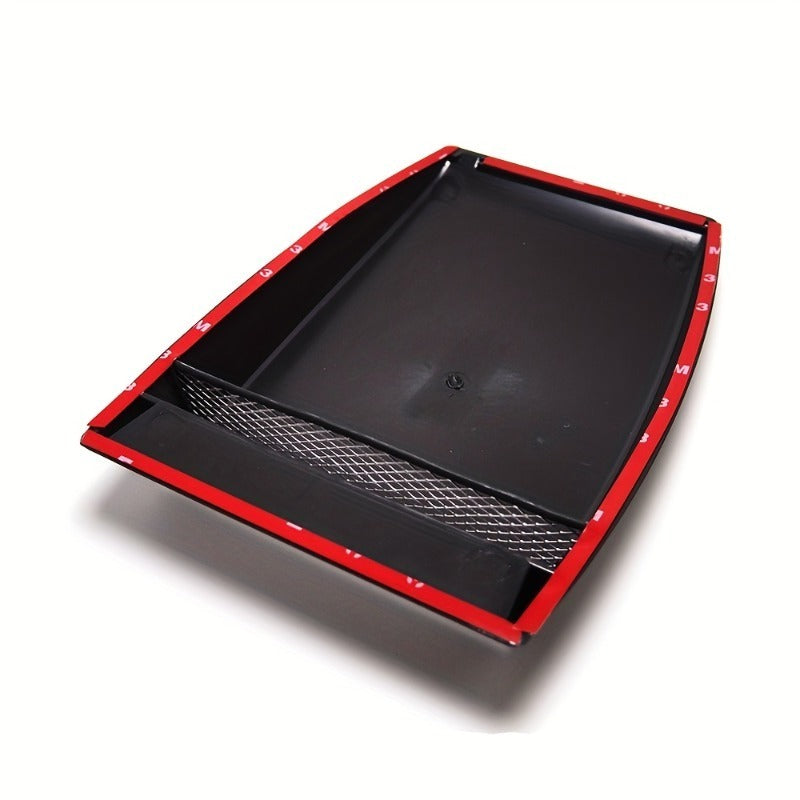 Decorative Grille | Mesh Hood Vent Sticker, Black Car Modification, Universal Fit, Front Position