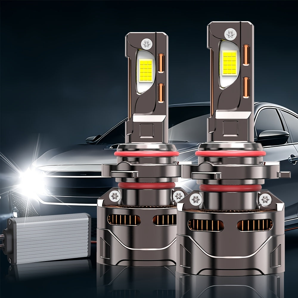 2PCS LED Car Headlights / Universal Fit, Compatible with H11/H4/H1/H7, 9005/9006/9012 - 58000LM, 7500K Cool White Light, Super Bright Chips, Plug-and-Play System, Built-in & External Driver, No Battery Included