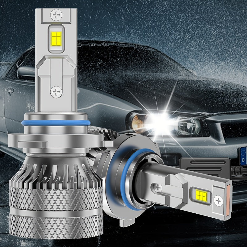 2-Pack H7 Car LED Headlights, Auto Parts, High/Low Beam Integrated, 30,000 Lumens, 360° Beam Angle, 500m Illumination Distance, CSP Chip, Universal 12V/24V, Compatible with H1, H4, H7, H11, HB3, 9005, HB4, 9006, HIR2, 9012-F135 Models