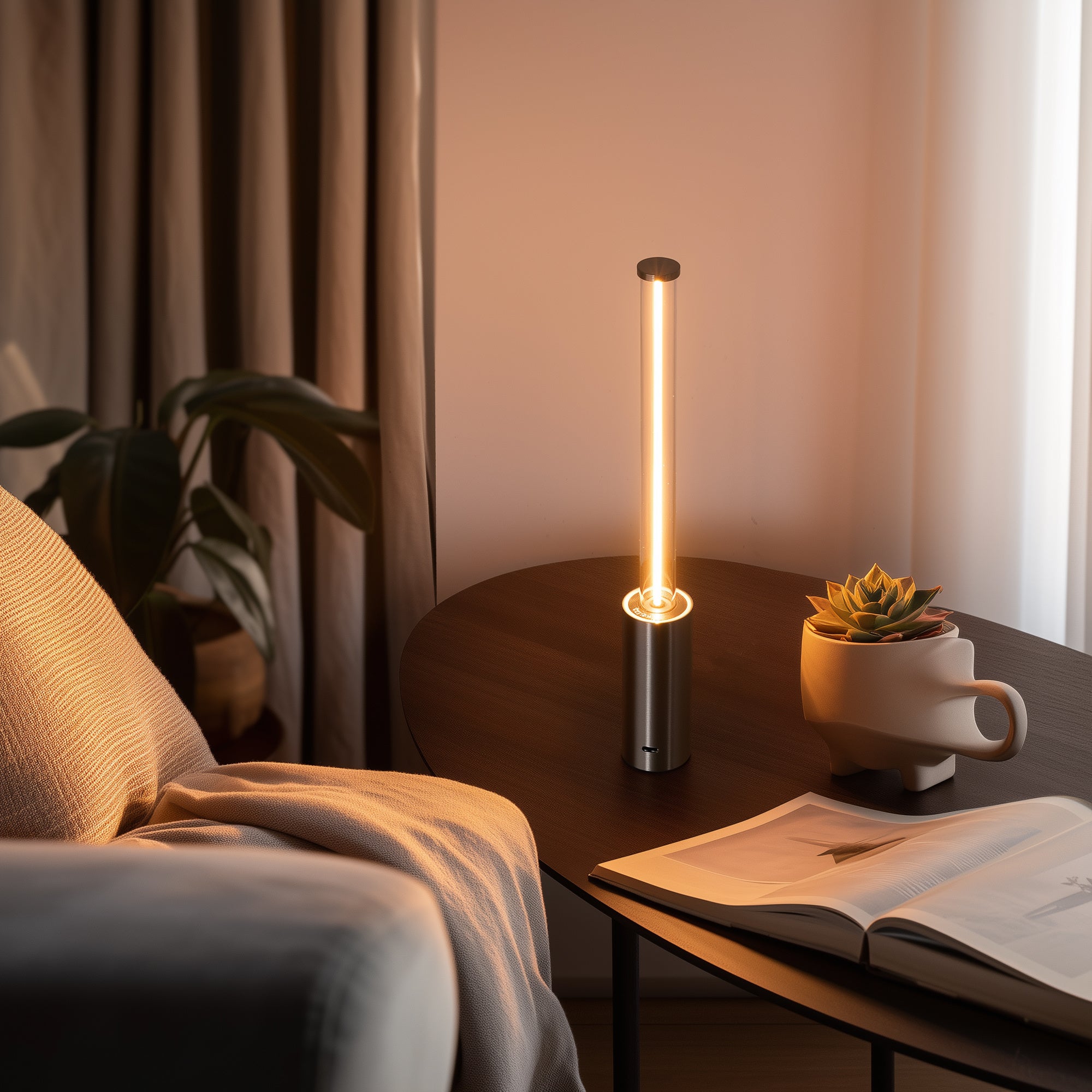 Wireless light, small light for small spaces, rechargeable battery-powered light, mini touch light, mood lighting, portable camping light, suitable for restaurants, bars, patios, bedside, bookshelves