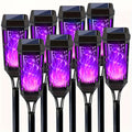 8/12pcs Outdoor Solar Flame Light, Solar Path Light, Solar Lawn Light, Solar Garden Light, Solar Lighting, Suitable for Courtyard, Villa, Shed, Patio, Party, Halloween, Christmas, Thanksgiving and Other Lighting Decoration