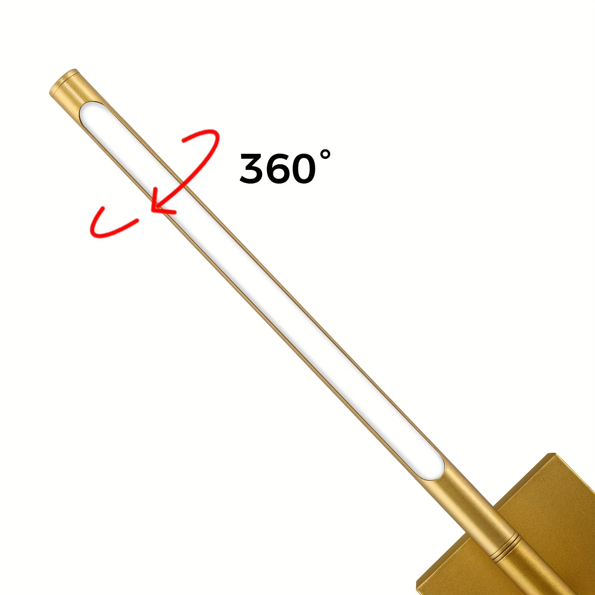 2-Pack Remote Control Linear LED Wall Light, 28-Inch Long Strip Stepless Dimming Wall Light All Gold Wall Light, for Stairs, Bedroom, Living Room Background Decoration, Metal Lamp Warm White Light, Rechargeable
