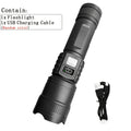 1Pc Super Bright Tactical Rechargeable LED Flashlight, 3 Lighting Modes, Digital Display Screen, Durable & Long Lasting, Ideal for Outdoor Enthusiasts, Hiking, Hunting, Camping and Other Lighting Needs
