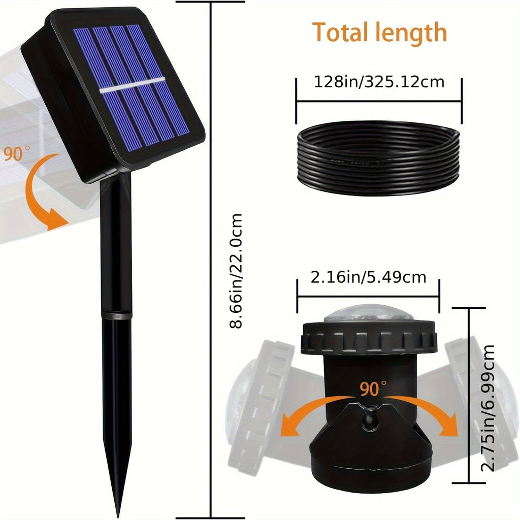 Solar Underwater Pond Light, IP65 Waterproof Projection Light, 6 LED Spotlight Aquarium Light, Perfect for Garden Pool Courtyard Landscape Outdoor Lighting (1 Pack / 2 Pack / 3 Pack)