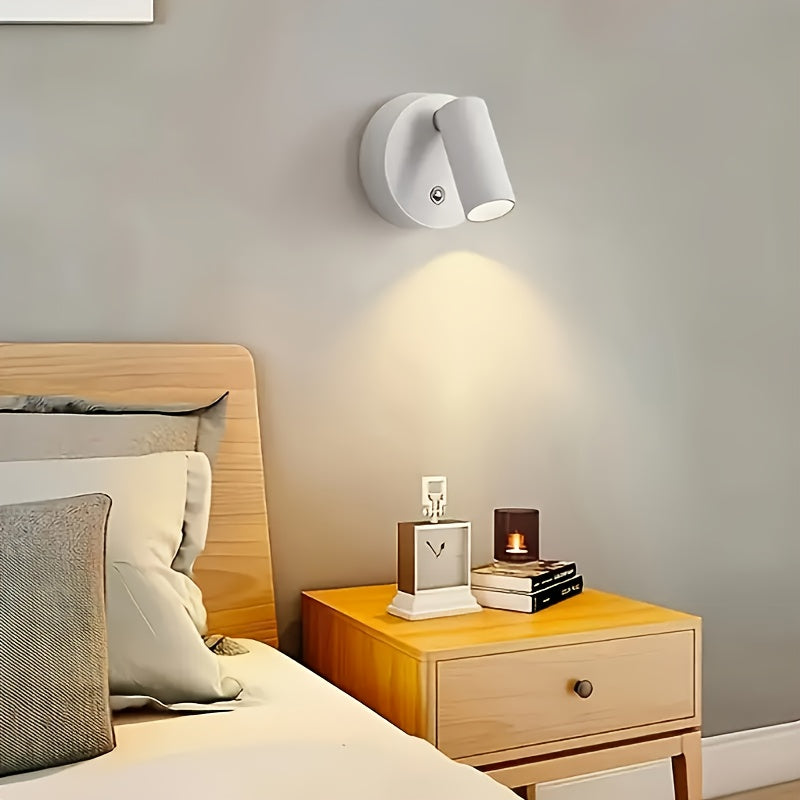 Adjustable Warm White / Cool White / Neutral Light Elegant Ambient Light, 3-Color Temperature Wireless Spotlight with Motion Sensor LED / Wall Light Strip, High-Efficiency Sensor Light, USB Rechargeable, Automatic On/Off, Warm White LED Bulb
