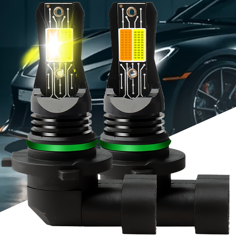 2 LED Fog Lights 880/881-QL025, 8000 Lumens, 6000K/3000K, Stylish Bulb Design, High Brightness Bulbs, Durable Auto Parts, Car Accessories, New Upgraded CSP Chip Design LED Plug-and-Play Bulbs, Stylish Bulb Design