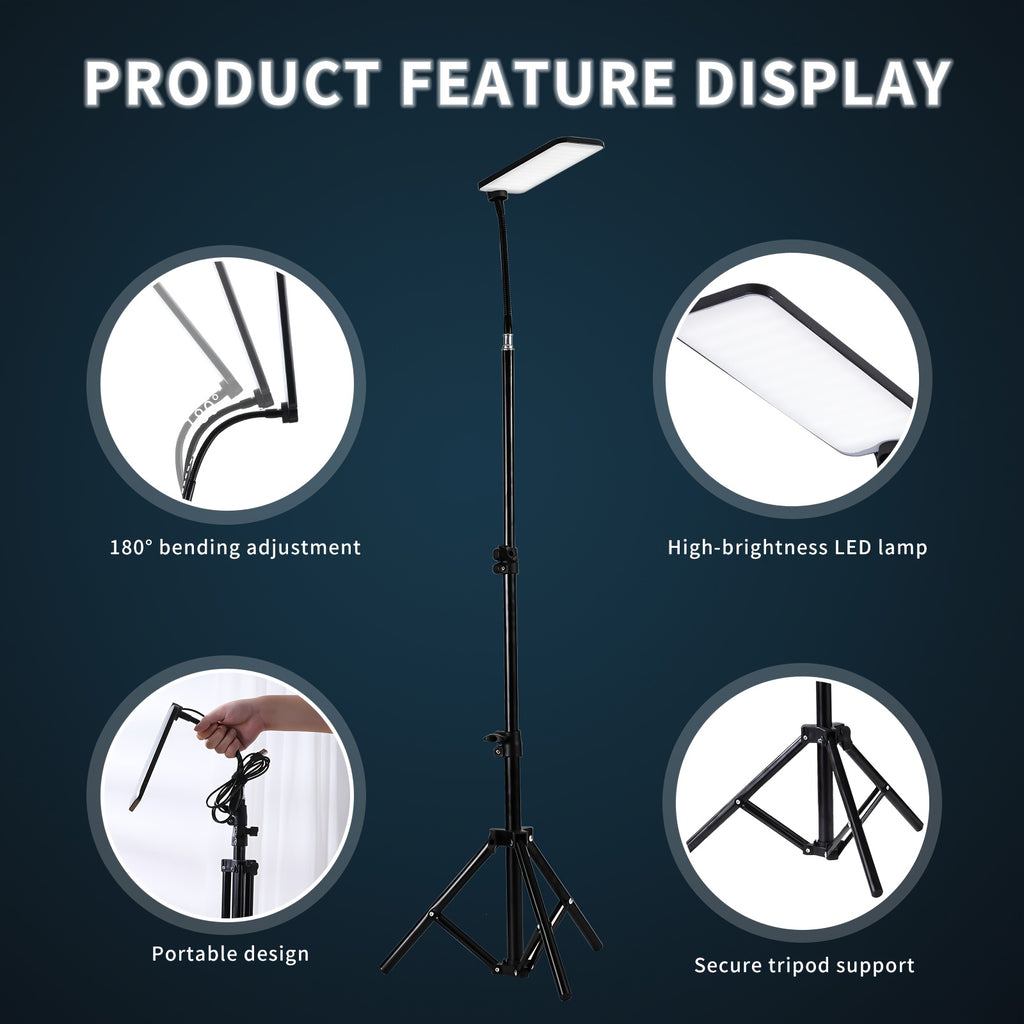 Adjustable metal hose camping light, outdoor camping light with telescopic stand, portable USB-powered LED work light