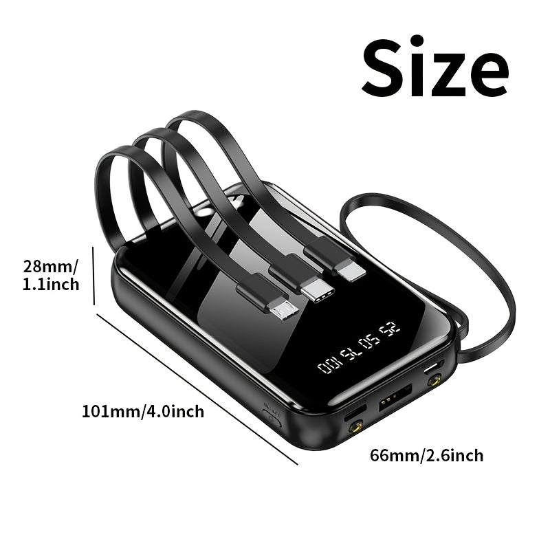 BYGP 10000MAH Portable Battery Pack/Usb Phone Charger/Led Power Indicator/Flashlight, Ideal for Outdoor Emergencies, Compatible with Iphone/Android Devices, Perfect As Holiday Gifts, Portable Mobile Power Source