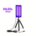 Full Spectrum Plant Grow Light, 50 LED Beads, 5V USB Powered with Flexible 3-Claw Bracket, Multi-Angle Adjustable, 1.5M Switch Power Cord Included, Accelerate Plant Growth, Ideal for Greenhouse, Nursery and Home Gardening