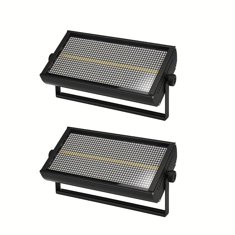 Professional LED stage lighting - 8-channel DMX512 strobe, chase light, with 8-level speed and color-changing effects, 960 pieces 5050 LED beads, 200W, universal voltage 110-240V, suitable for DJs, theaters, concerts
