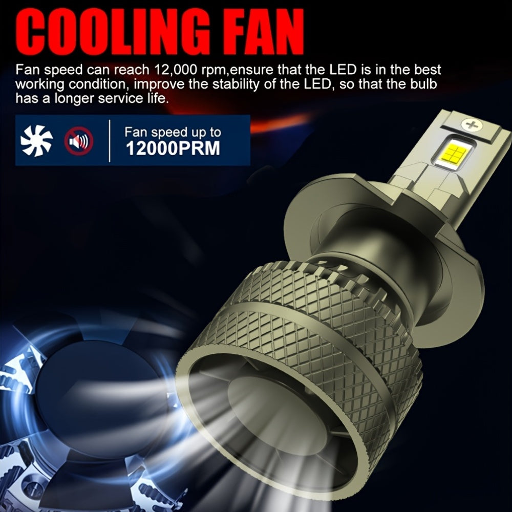 2 Pcs LED Car Headlight Bulbs - 28690 Lumens, 180W High Power, 6500K Super Bright Cool White Light, Compatible with H4 H1 H8/H9 9005/HB3 9006/HB4 9012/HIR2, No Battery Needed, Car Headlight Bulbs, Vehicle Lighting