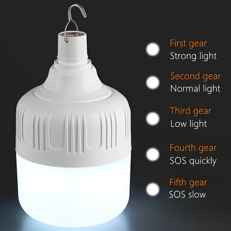 USB rechargeable bulb, summer adventure light, picnic light, night work light, portable night light, high brightness hook light, reading light, RV bedside light, car emergency light