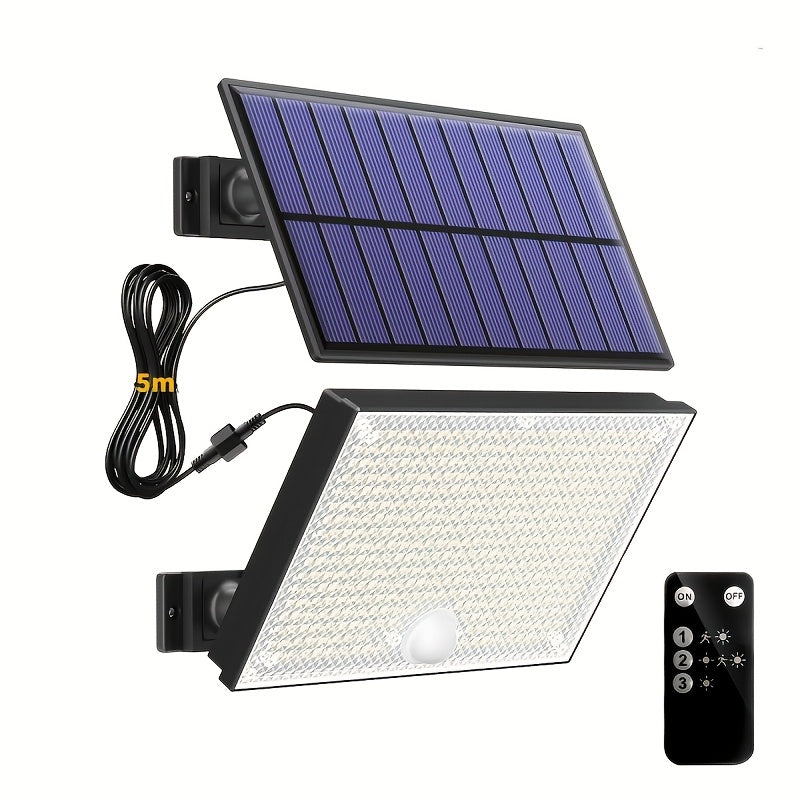 1 Pack 400 LED Outdoor Solar Light, Courtyard Wall Light with Sensor, Solar Street Light, IP65 Protection Rating, Automatic Dusk-to-Dawn Illumination, Perfect for Home Garden Pathway Lighting, No Wiring Needed, Energy Saving & Eco-Friendly