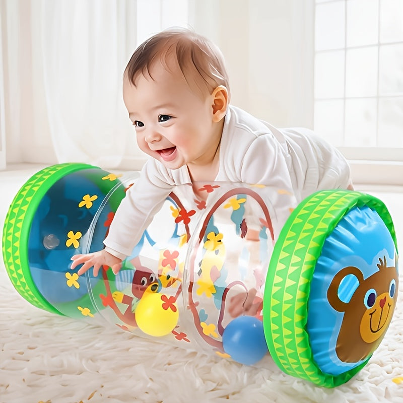 2件装，婴儿爬行玩具促进早期发育，鼓和滚动球趣味可爱动物造型助力运动技能发展，宝宝礼物