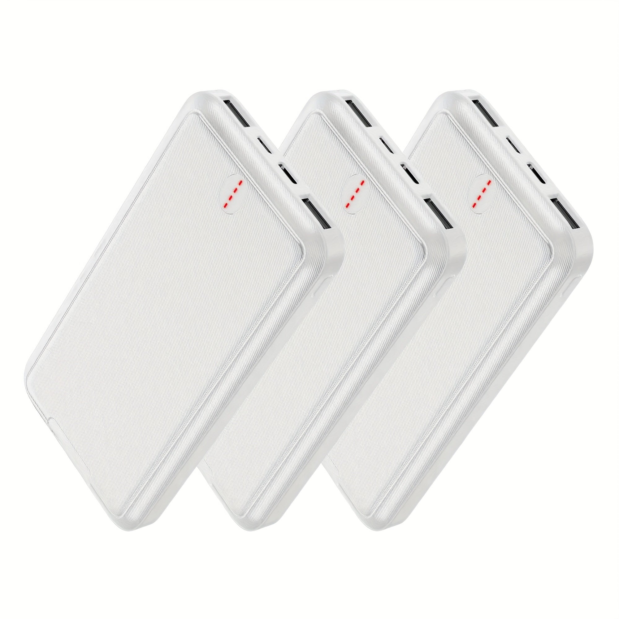 Christmas Carnival Price! 3 Sets Of 10000mAh Power Banks, 5V3A Fast Charging, Suitable for Both Mobile Phones And Tablets