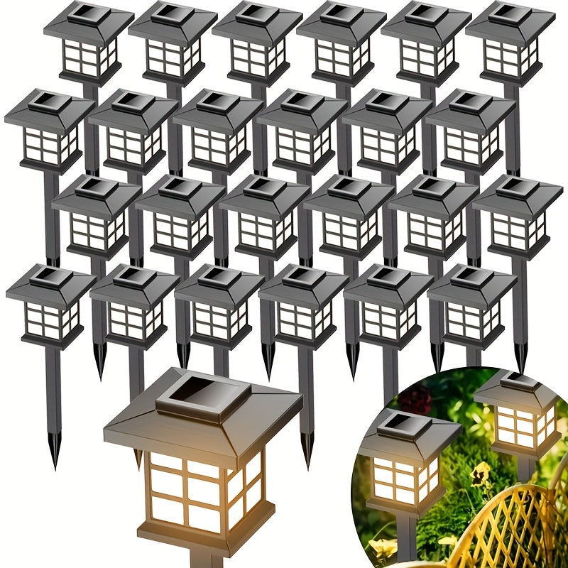 24/12/6 Pack LED High Quality Solar Lights, Suitable for Outdoor, Christmas Decoration, Illuminating Your Garden, Landscape, Pathway, Yard, Patio and Driveway Lighting (White/Warm/Color Light)