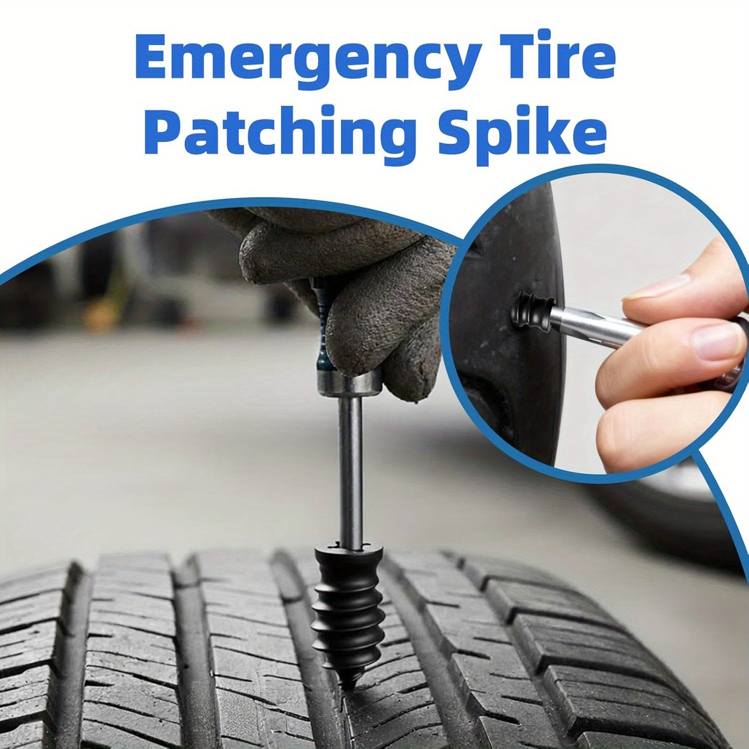 2025 New Vacuum Tire Repair Nail Set (2 Sizes Included) – Spiral Tire Repair Plugs, Fast Self-Service Tire Repair Tool for Cars, Motorcycles, Trucks (40/20-Piece Pack)